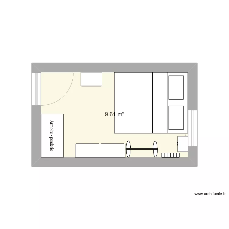 Chambre d'amis 3. Plan de 