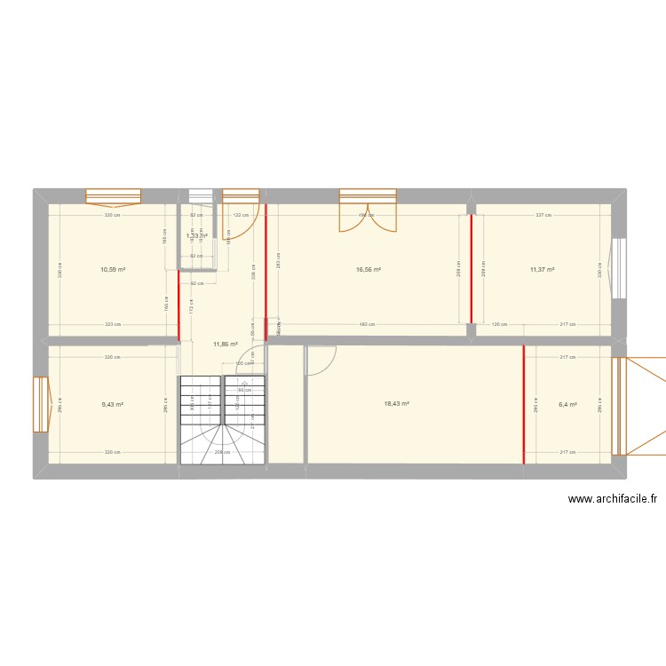 Maison Viry 2 Surface agrandie. Plan de 8 pièces et 86 m2