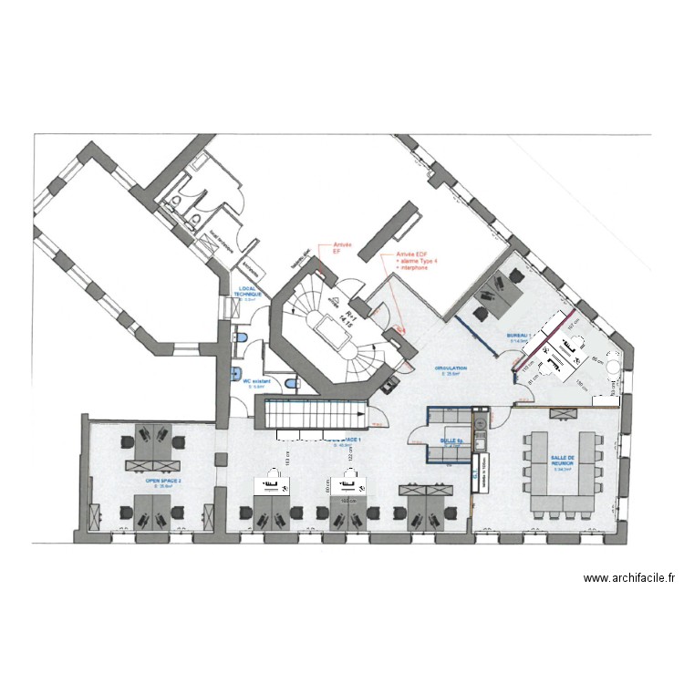 Marseille république R+1. Plan de 0 pièce et 0 m2