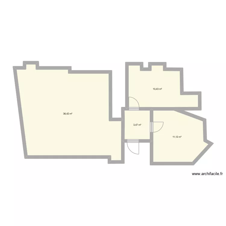 Appart Theo. Plan de 4  et 61 m²