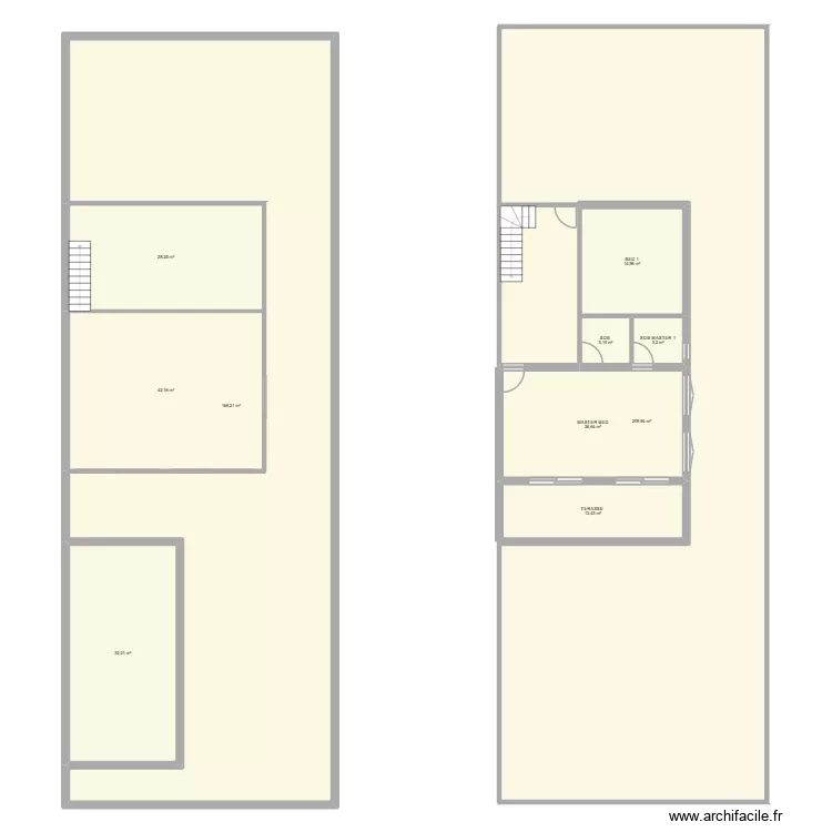 test 1. Plan de 10  et 540 m²