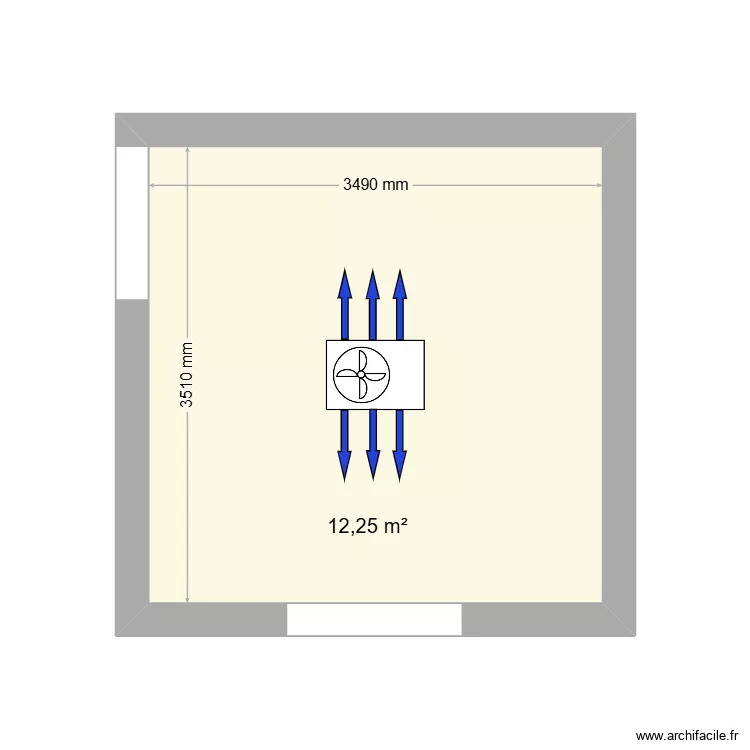 PREPA ARC EN CIEL. Plan de 1  et 12 m²