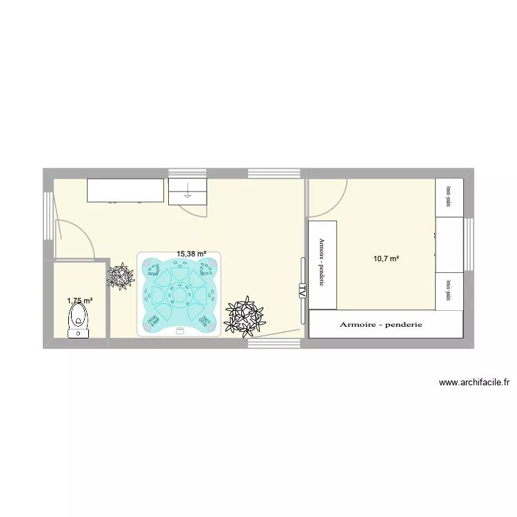 etage villers. Plan de 3 Pièces et 28 m² etage villers. Plan de 3 Pièces et 28 m²