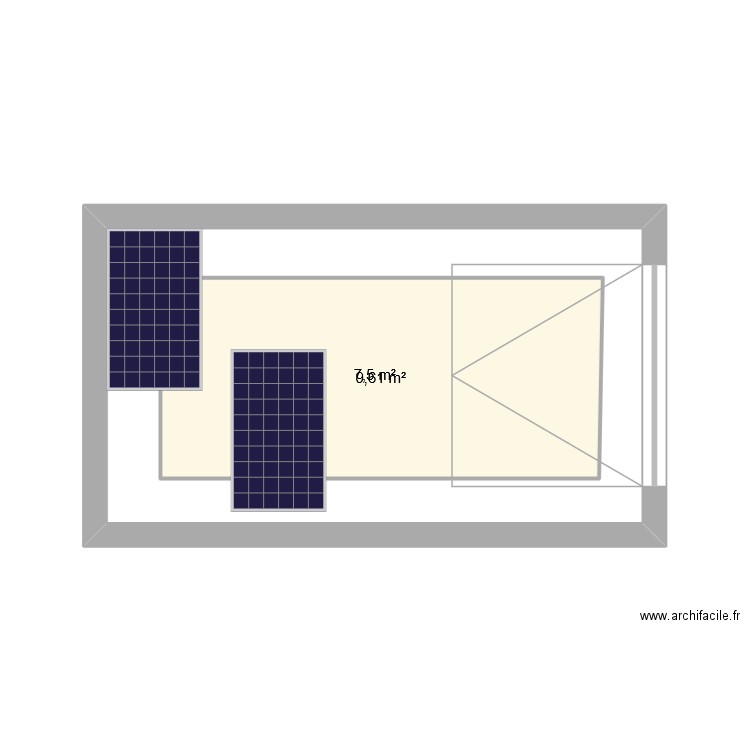 GARAGE ST EGREVE TOIT. Plan de 2 pièces et 27 m2
