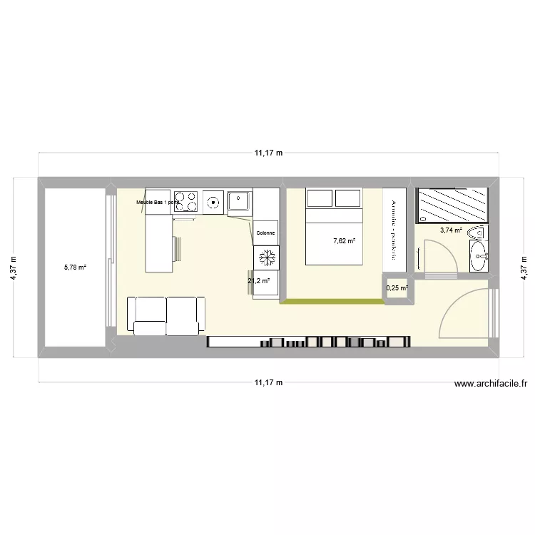 NICE TRACHEL Cot&eacute; 2. Plan de 