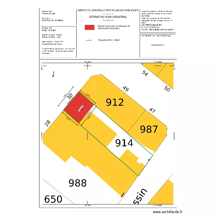 dp02 DUTERTE FILS. Plan de 