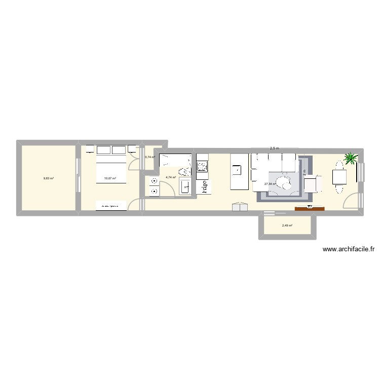 5913 Saint-Denis. Plan de 0 pièce et 0 m2
