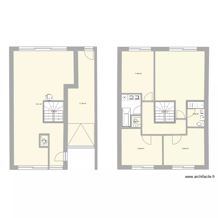 Test_11m. Plan de 10  et 106 m²