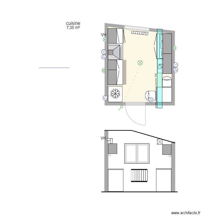  projet cuisine 2. Plan de 0 pièce et 0 m2