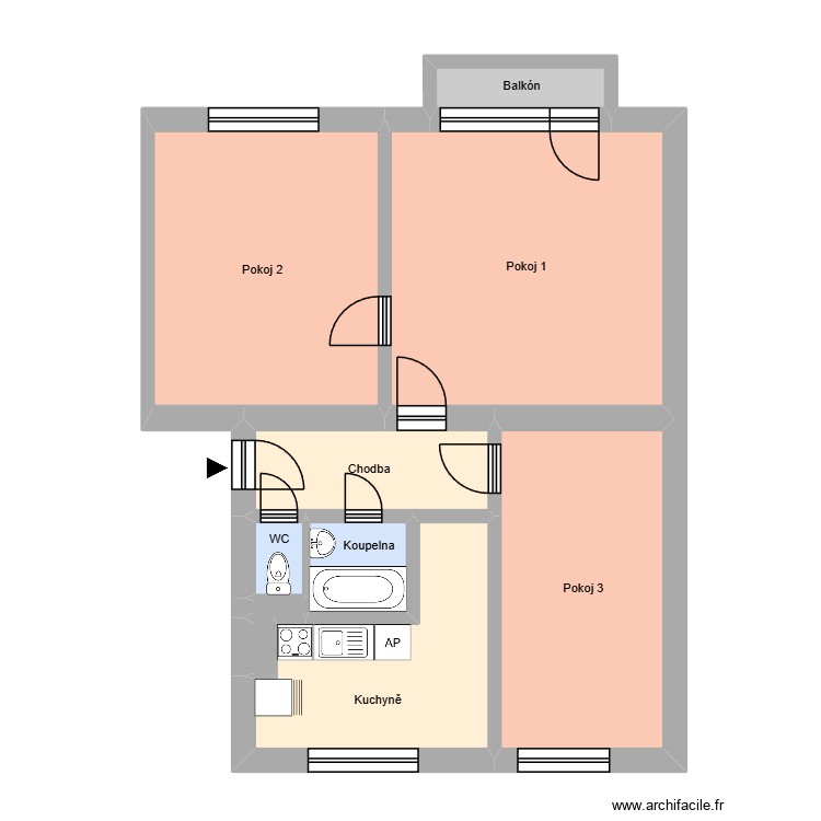 Radvanická 1121, byt 15. Plan de 0 pièce et 0 m2 Radvanická 1121, byt 15. Plan de 0 pièce et 0 m2