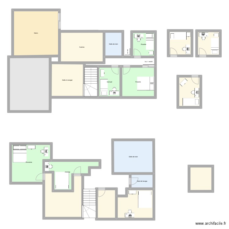 Maison monaco. Plan de 19 pièces et 229 m2