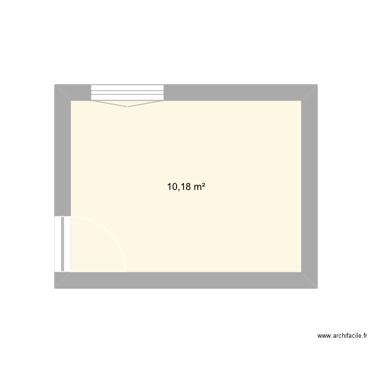 Chambre Lohan. Plan de 1 pièce et 10 m2