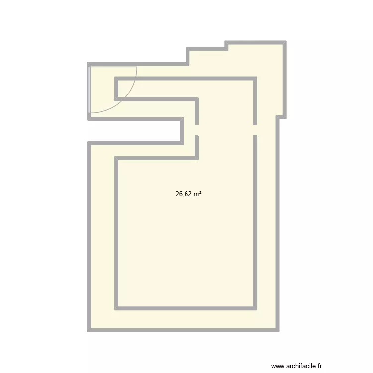 remont1. Plan de 1 Pièce et 27 m²
