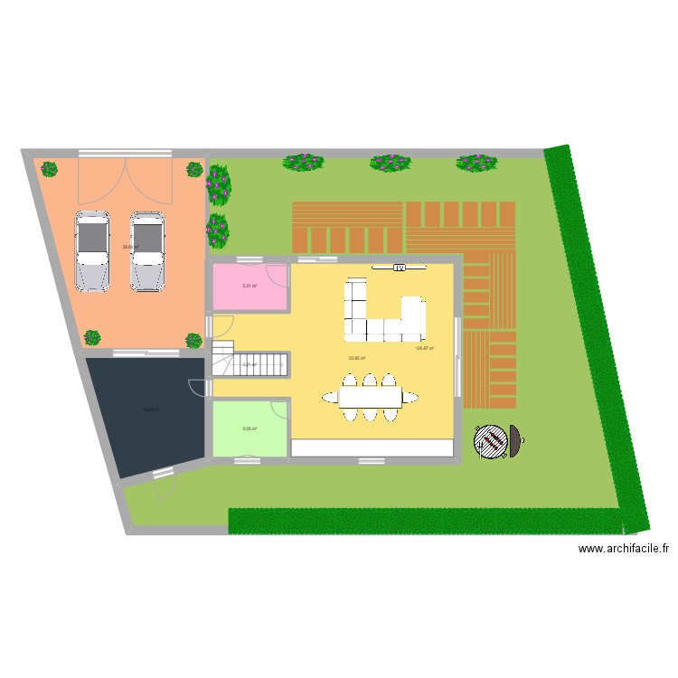 MV RDC 0202. Plan de 7 pièces et 248 m2