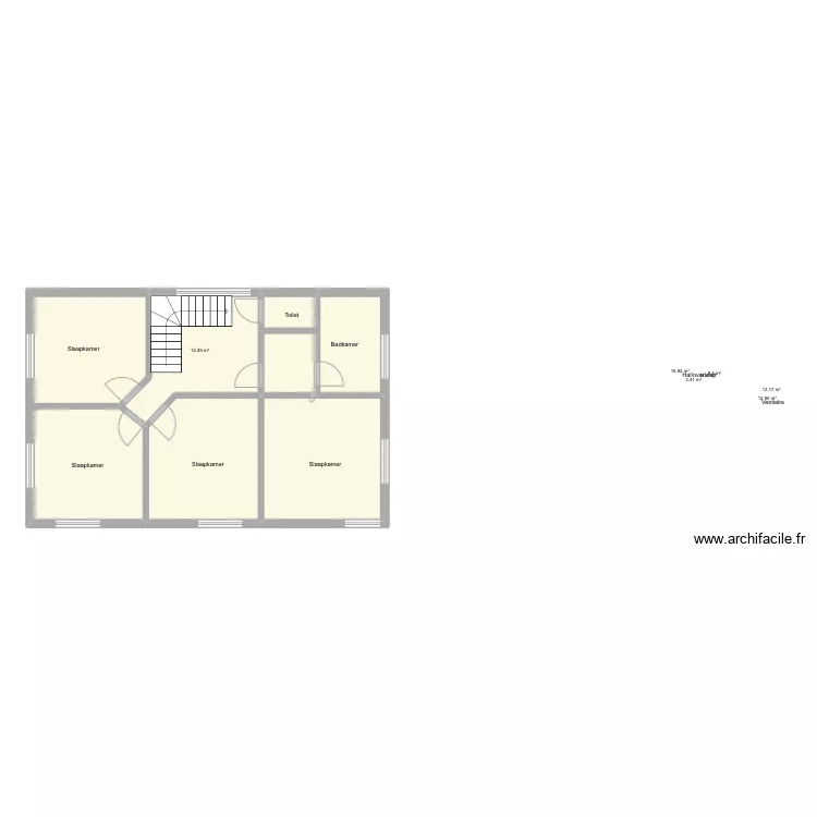 Knokke krekelpad 4 1e verdieping. Plan de 