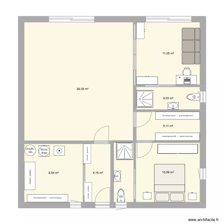 projet riantec. Plan de 7 Pièces et 84 m² projet riantec. Plan de 7 Pièces et 84 m²