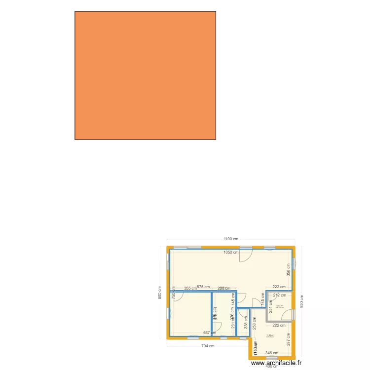 Maison cubique f&eacute;vrier. Plan de 
