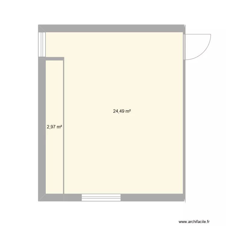 BUREAU DISOLAR. Plan de 2  et 27 m²