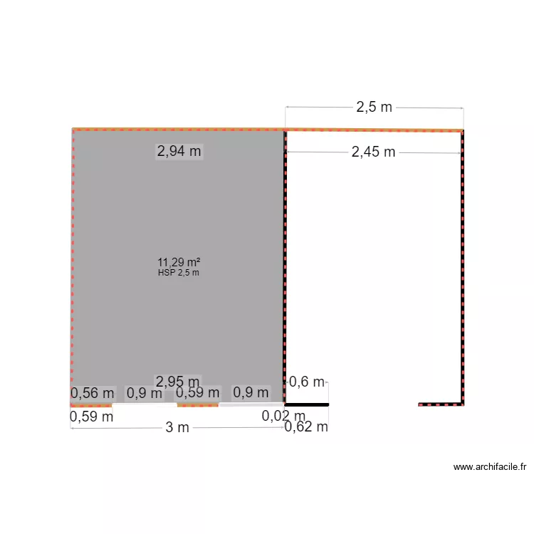 PLAN BATIMENT. Plan de 2 et 23 m² PLAN BATIMENT. Plan de 2 et 23 m²