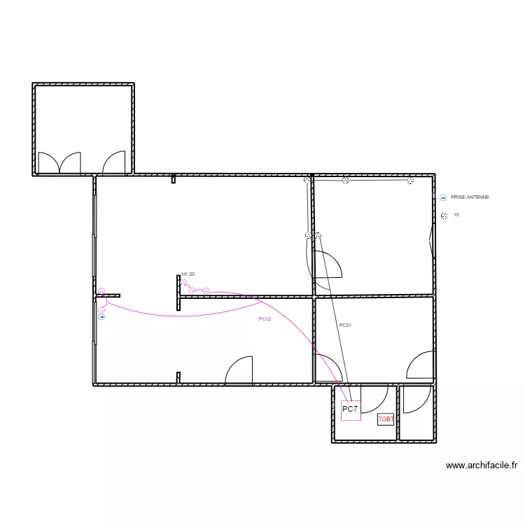 JACQUET PC7. Plan de 