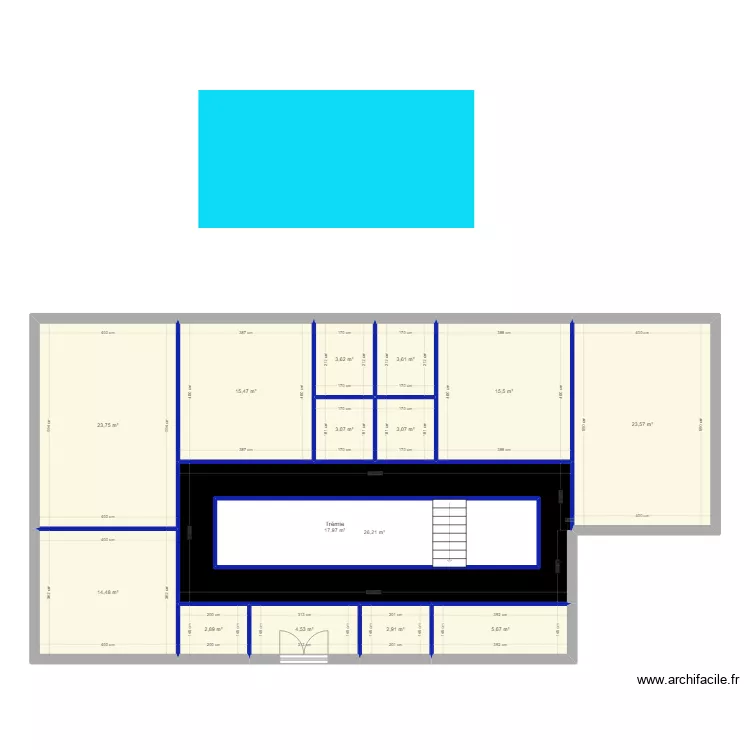 ROUTEAU RDC. Plan de 