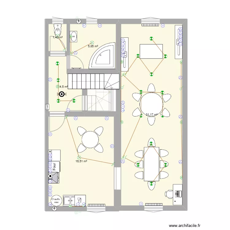 Moyeuvre appartement suite incendie. Plan de 