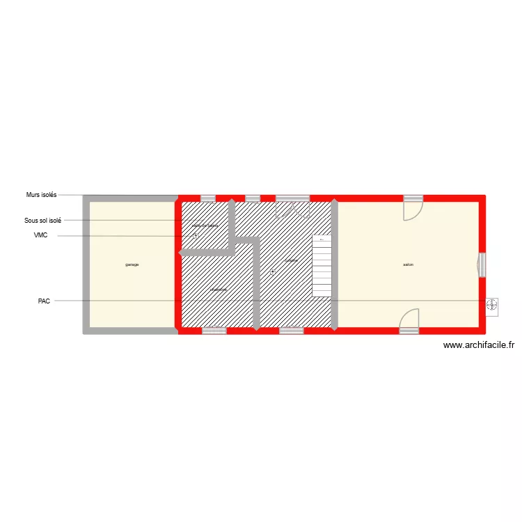 RAMSAMYNAICK RDC étape 1. Plan de 5 Pièces et 82 m² RAMSAMYNAICK RDC étape 1. Plan de 5 Pièces et 82 m²