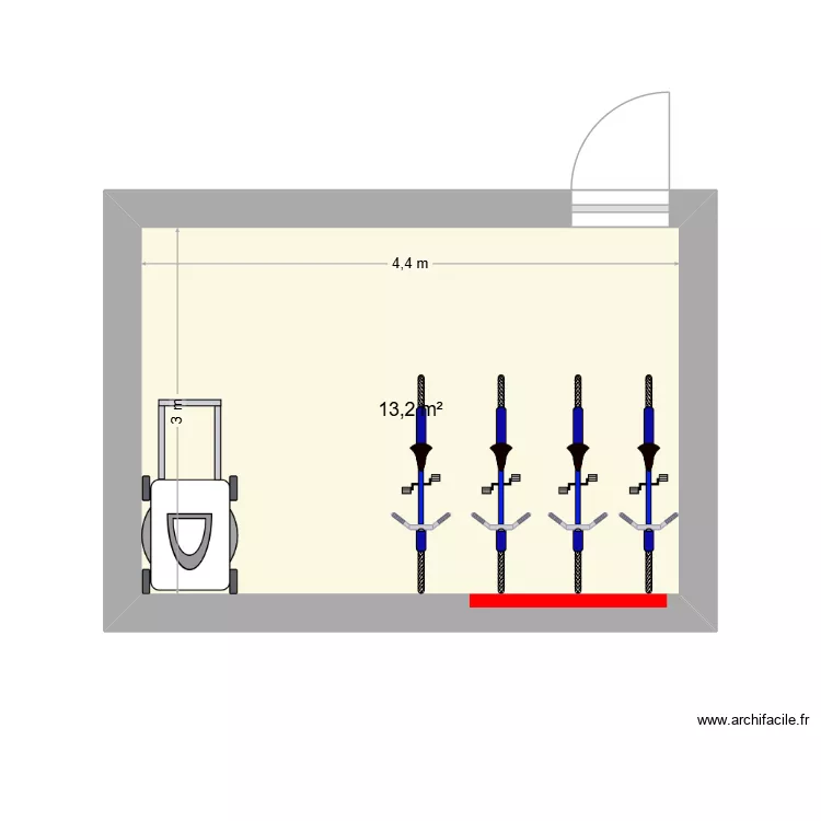 Abrit 01. Plan de 1  et 13 m²