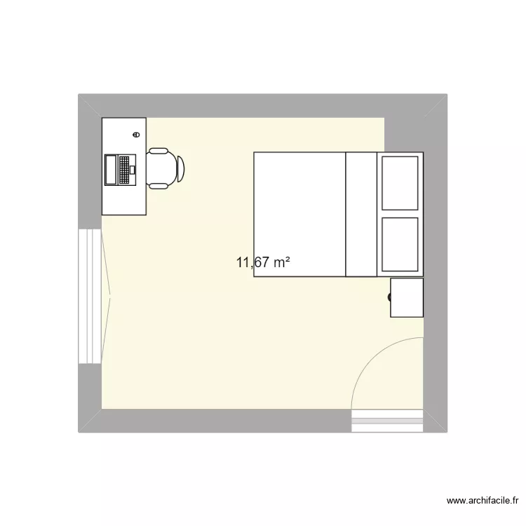 Chambre Melvyn. Plan de 