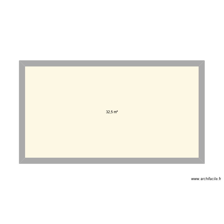 pjèyh. Plan de 1 pièce et 33 m2