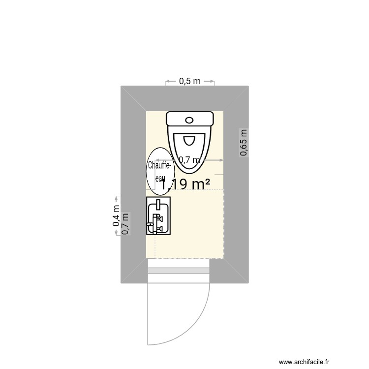 Mini studio. Plan de 0 pièce et 0 m2