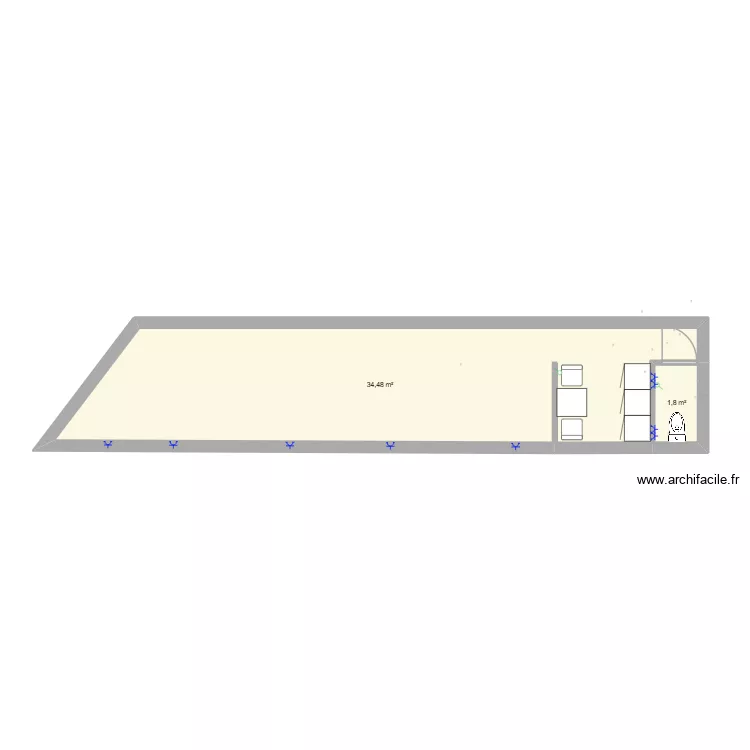 Rez commercial Enghien. Plan de 2 et 36 m² Rez commercial Enghien. Plan de 2 et 36 m²