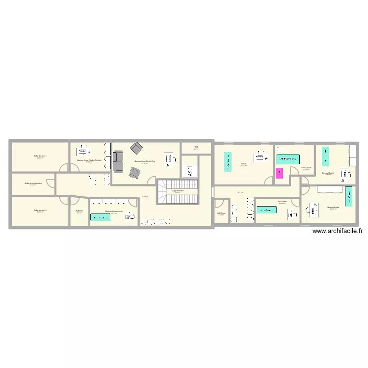 Plan cabinet etage 4. Plan de 18 pièces et 243 m² Plan cabinet etage 4. Plan de 18 pièces et 243 m²