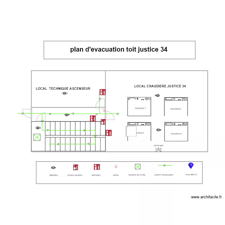 etage technique 34. Plan de 