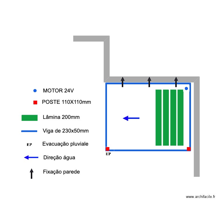 DIAS Albufeira. Plan de 1 pièce et 12 m2