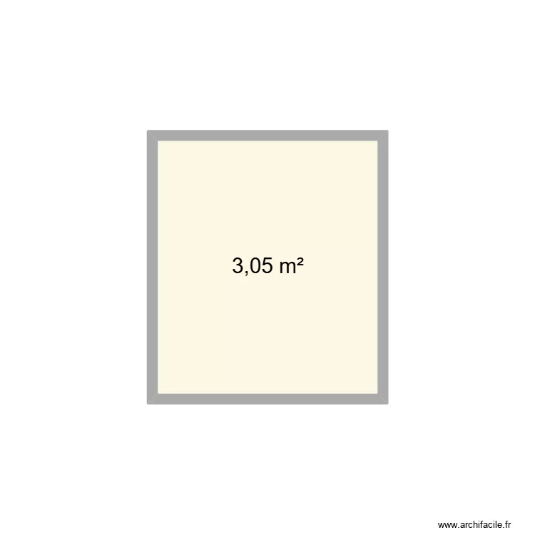 palier. Plan de 1  et 3 m²