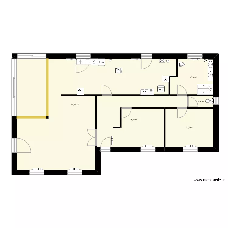 AMENAGEMENTS INITIAUX. Plan de 5 et 133 m² AMENAGEMENTS INITIAUX. Plan de 5 et 133 m²