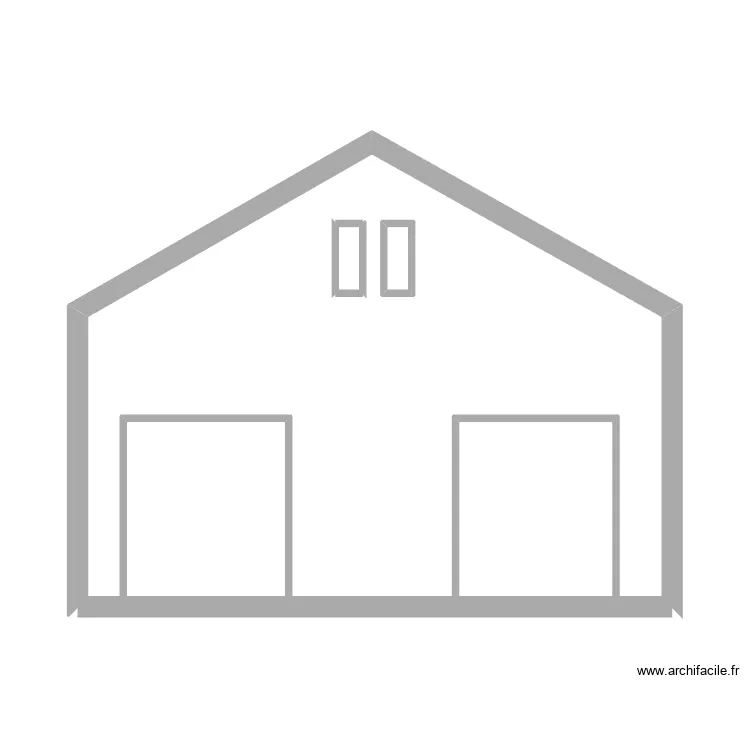 Fa&ccedil;ade arri&egrave;re grange Amneville 2. Plan de 3  et 35 m²