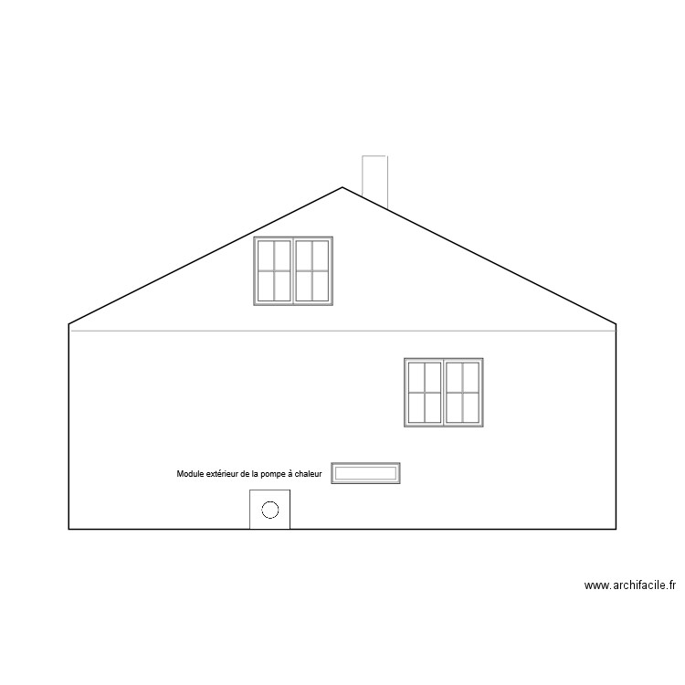 Facade maison - Pignon 2 après travaux. Plan de 0 pièce et 0 m2