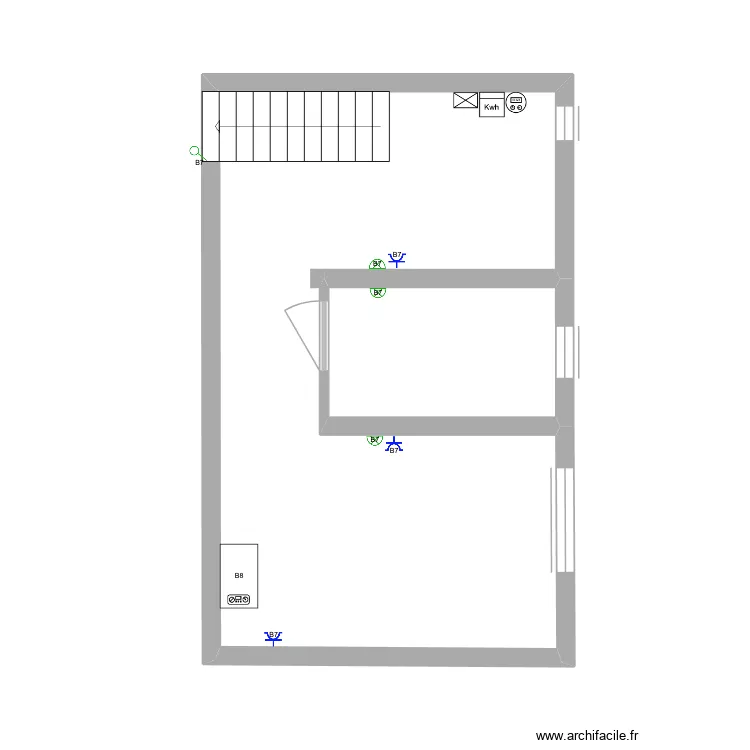 Base RDC 2. Plan de 9  et 92 m²