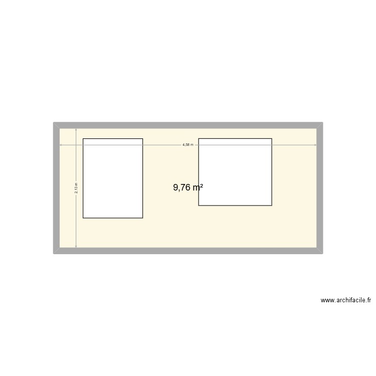 RANGEMENT VERANDA. Plan de 1 pièce et 10 m2