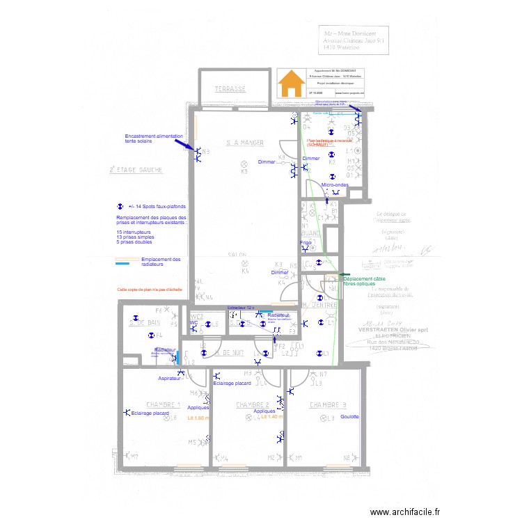 PROJET ELECTRICITE 301025 3. Plan de 3 pièces et 211 m2
