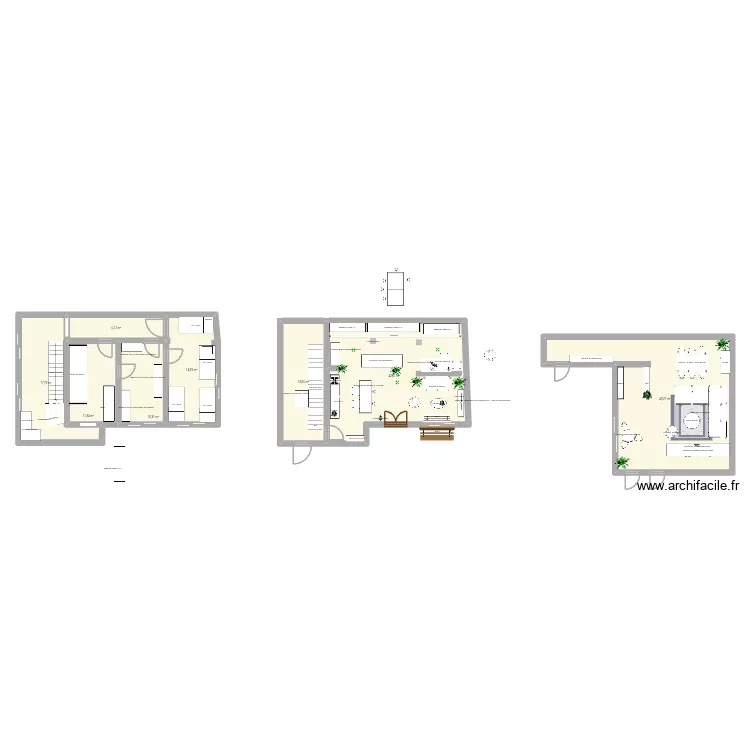 Atelier 1er etage. Plan de 8 et 168 m² Atelier 1er etage. Plan de 8 et 168 m²