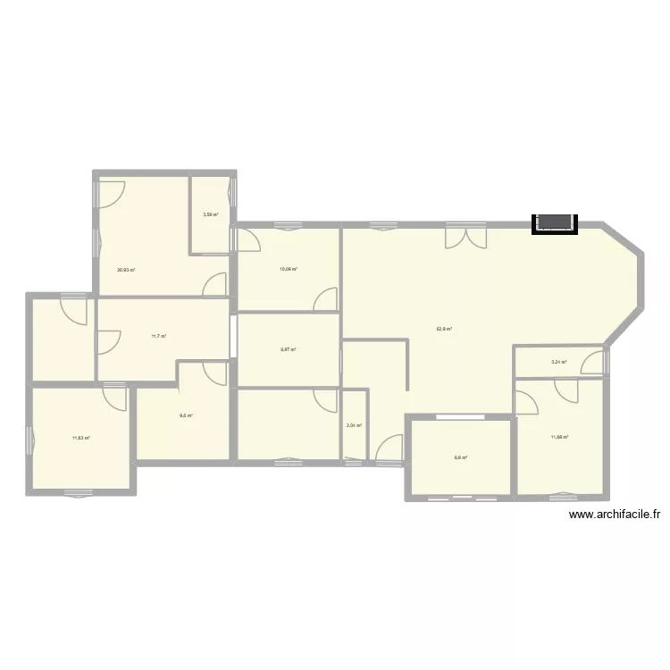 MEULEY. Plan de 12 et 166 m² MEULEY. Plan de 12 et 166 m²