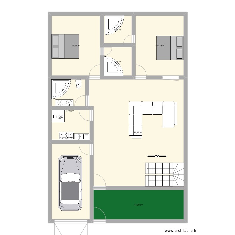 Maison 1. Plan de 0 pièce et 0 m2