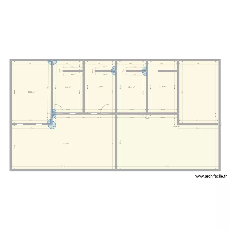 niakh niakhal. Plan de 7  et 194 m²
