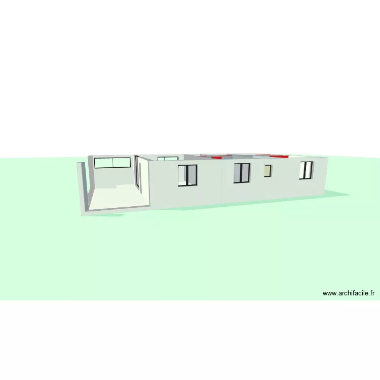 valras maison seule VARIANTE 2. Plan de 7  et 124 m²