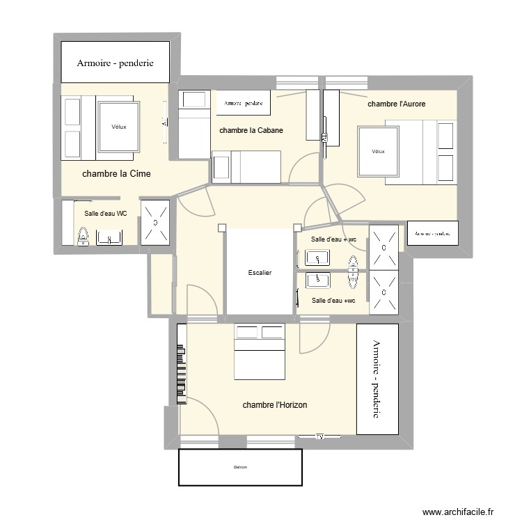 PLAN ETAGE POUR LA COM. Plan de 0 pièce et 0 m2 PLAN ETAGE POUR LA COM. Plan de 0 pièce et 0 m2