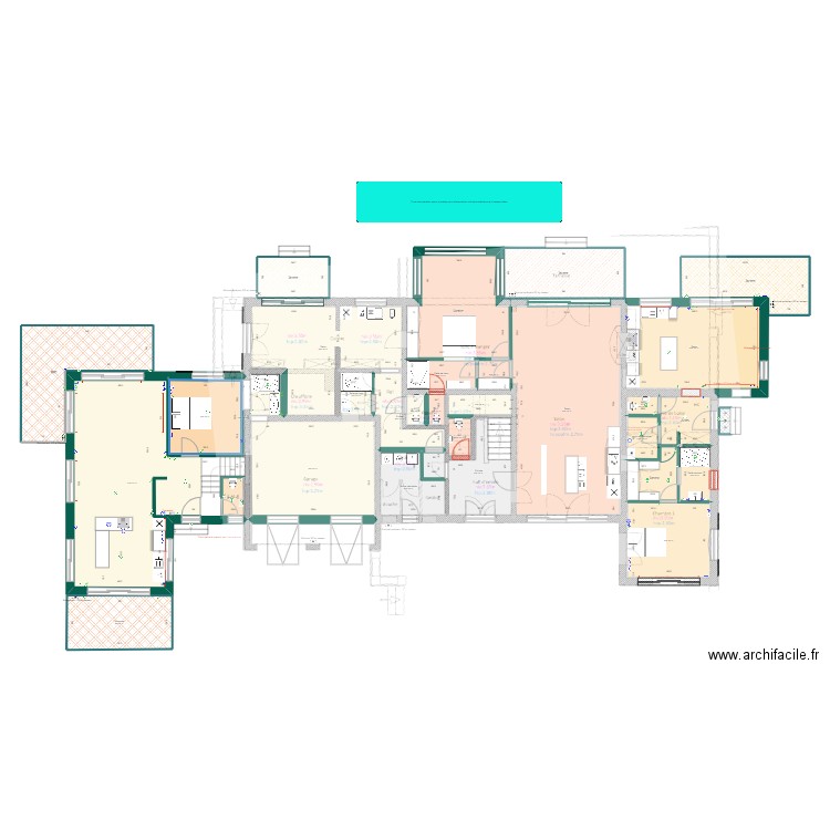 RdC Plomberie. Plan de 32 pièces et 377 m2