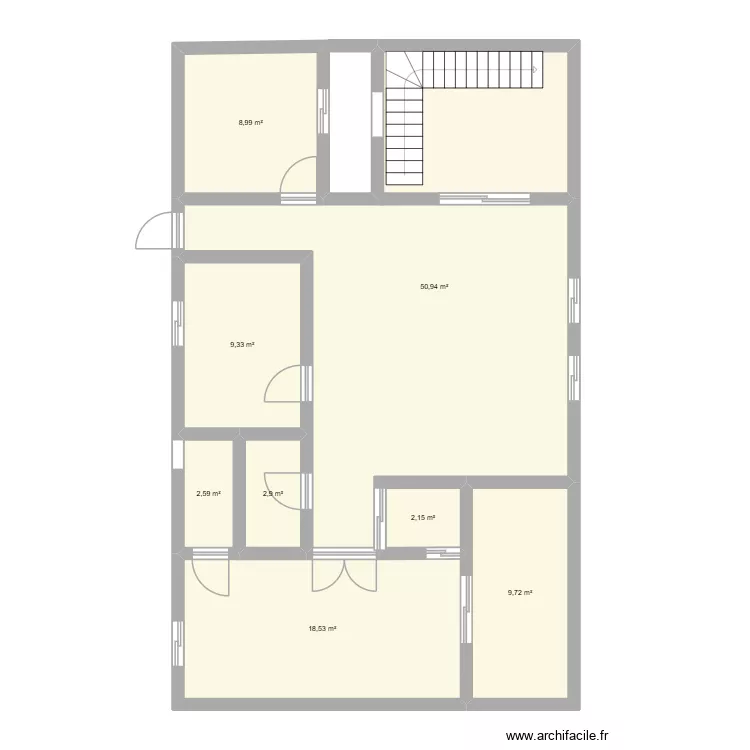 nazim. Plan de 8  et 105 m²